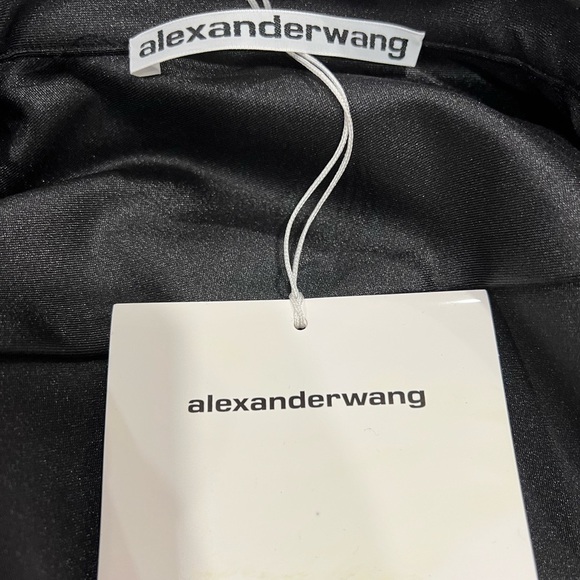 ALEXANDER WANG  crystal-embellished split-cuff shirt 1CC1221550-00. - Picture 12 of 16